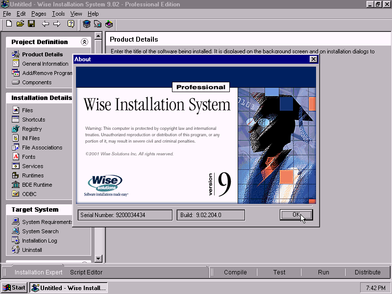 Wise Installation System 9 - About